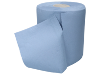 Blue cleaning paper roll