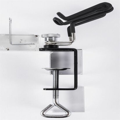 Universal Clamp-On Airbrush Holder that Holds Up to 6 Airbrushes