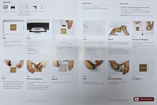 Rub-On Transfer Paper transparant incl Adhesive Sheet