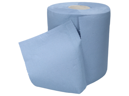Blue cleaning paper roll