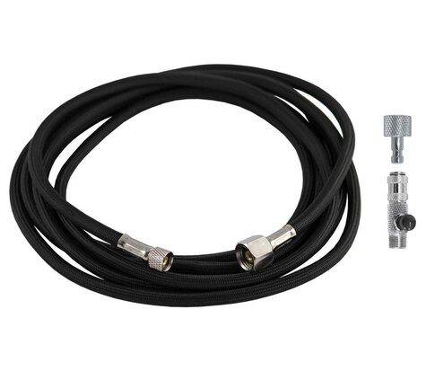 Nylon Air-hose 1/8-1/4 complete, Sparmax ADJUSTABLE and 1/8 plug in nipple
