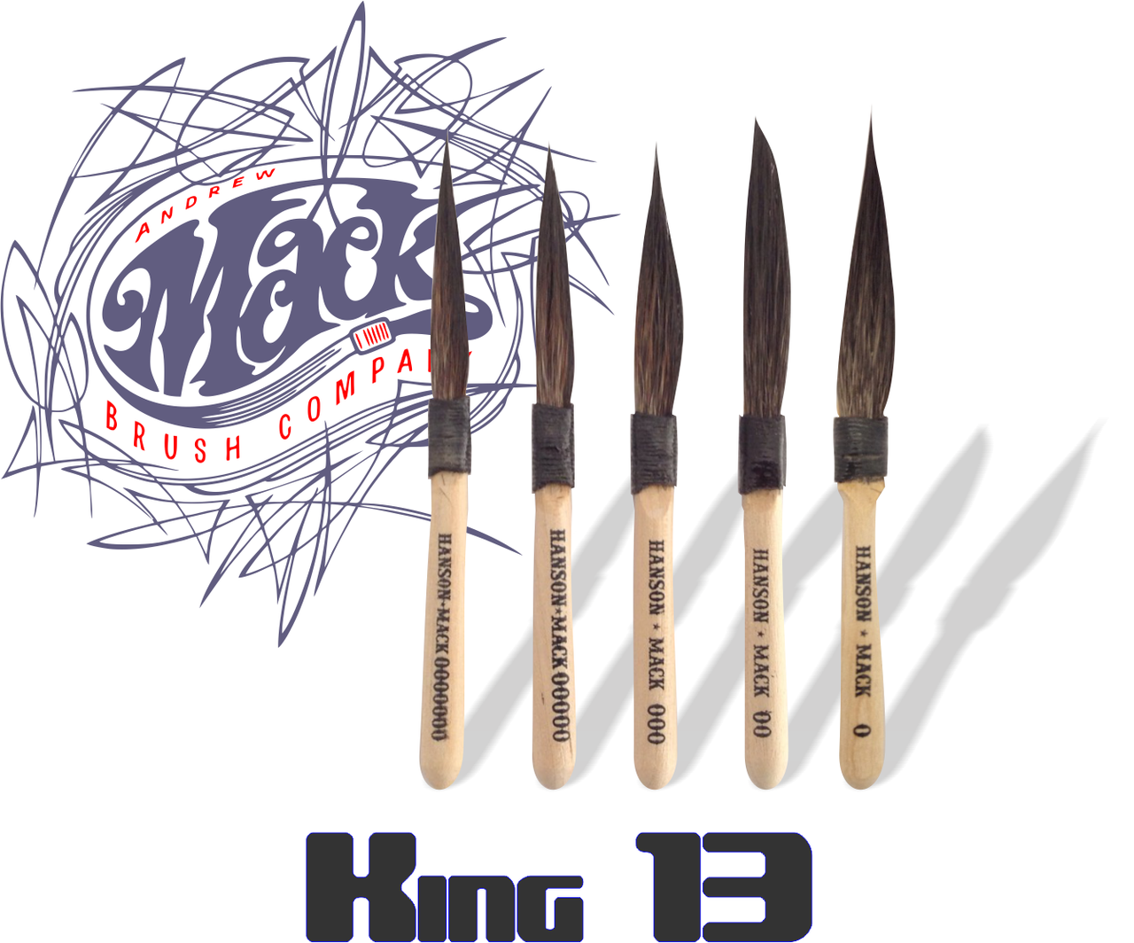 Andrew Mack Brush Series 13 Hanson/Mack King 13 Pinstripe Brush